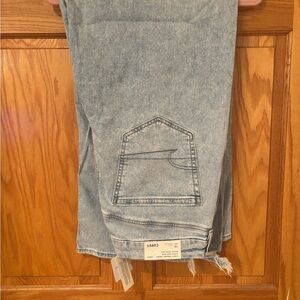 Curvy Super High-Rise Baggy Wide Leg Jeans | Size 18 (34W) | Stretch